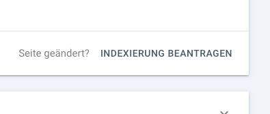 Hier sieht man den Button innerhalb der GSC. Dieser Klick erlaubt es einem, dass man eine bestimmte URL indexieren lassen kann.
